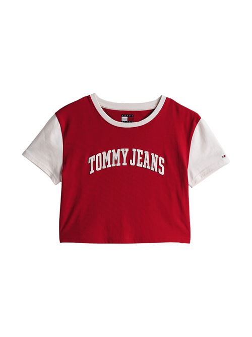 T- shirt crop rossa in cotone Tommy Jeans | DW0DW19441XME